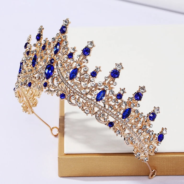 FZFLZDH Rose Gold Tiara and Crown for Women Crystal Queen  display picture 3