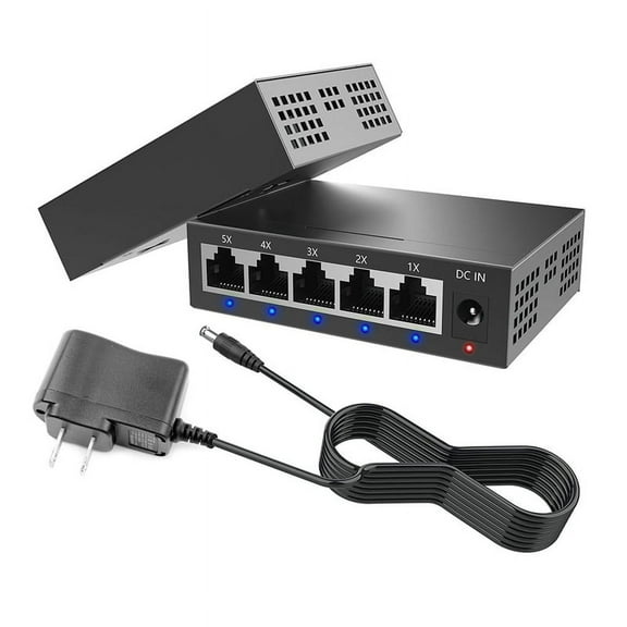 5 Port Gigabit Industrial Switch 1000Mbps Mini Network Ethernet Switch Home Splitter Office Network Distributor US Plug