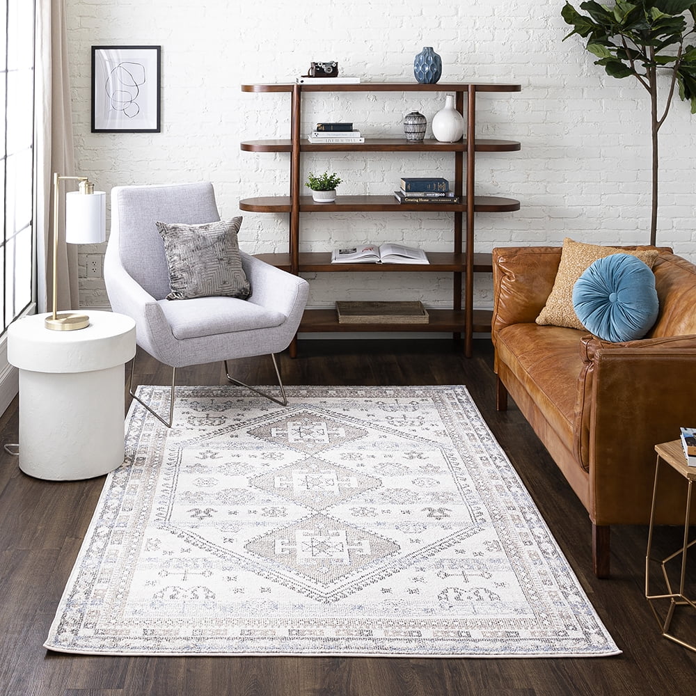 Mohawk Home Rosebery Indoor Southwestern Area Rug, Grey, 6' x 9'