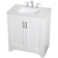 thumbnail image 1 of Pemberly Row Modern 30" Single Quartz Top Bathroom Vanity in White, 1 of 15