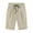 Khaki, variant on Aofany Women's Shorts Summer Elastic Waist Drawstring Pocket Shorts Solid Casual Comfy Cotton Shorts Clearance
