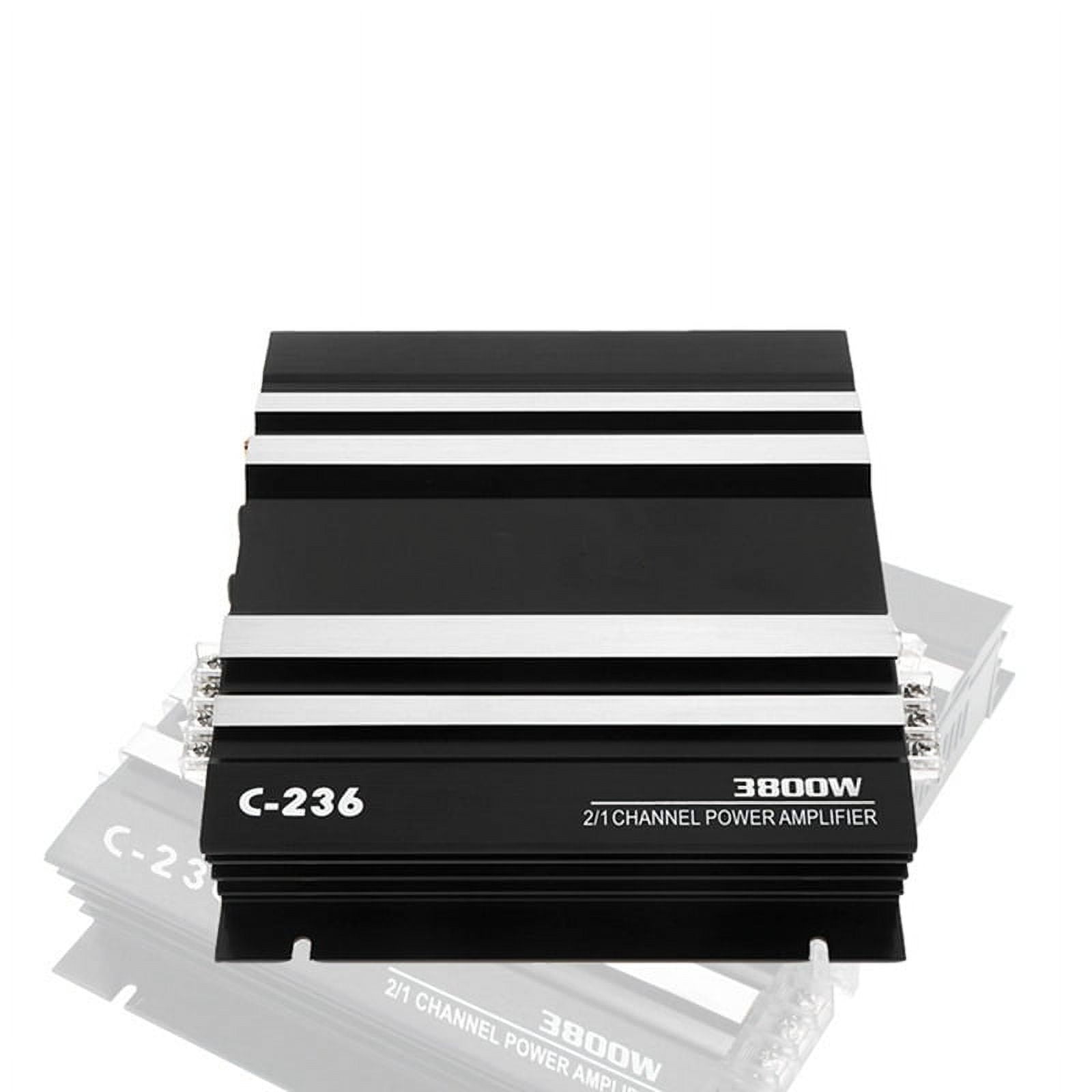 3800W High Power Car Sound Amplifier 2-Channel Car 12V Amplifier Stereo Car Audio Receiver for Car Audio Modification