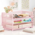 thumbnail image 4 of Letter Tray Paper Organizer with Handle Sliding Tray Metal Mesh Desk File Folder Paper Sorter Organizer for Home Office School Desk Supplies Organization, 4 of 7