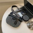 thumbnail image 3 of Bolso bandolera Rawiri con correa ancha para mujer, riñonera de piel para mujer con cartera, bolso de hombro brillante con diamantes de imitación y correa de hombro extraíble, bolso para, 3 of 4
