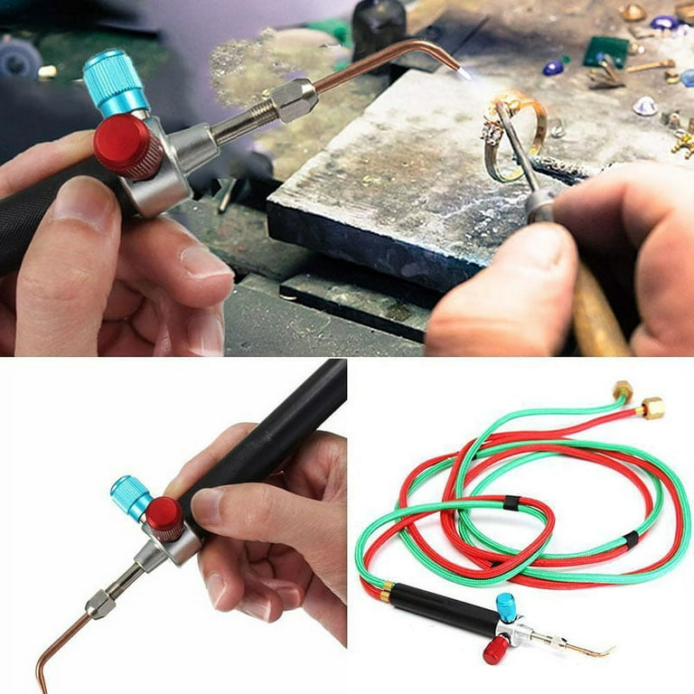 Jewelry Jewelers Micro Mini GAS Little Torch Welding Soldering Kit Tools with 5 Tips, Size: 18.5