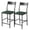 Dark green 2-pack, variant on Ataucjin Modern PU Leather Outdoor Bar Stools,24'' Counter Height, Curved Iron Backrest & Footrest, Upholstered, 300 lbs Capacity