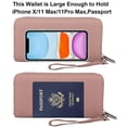 thumbnail image 3 of Womens RFID Blocking Wallets Leather Large Capacity Wallet Phone Holder Clutch Travel Purse Black, 3 of 3