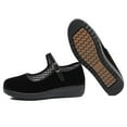 thumbnail image 3 of Missfiona Womens Velvet Mary Jane Shoes Wide Fit Old Beijing China Flat Casual Work Shoes(8,Black), 3 of 7