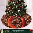 thumbnail image 6 of FMSHPON Valentine's Day Coffee Beans Heart Xmas Christmas Tree Skirt Stand Mat for Holiday Party Decoration Indoor Outdoor 48 inches, 6 of 6