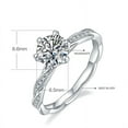 thumbnail image 4 of 1 Carat Round Cut Moissanite Engagement Ring Twisted Diamond Wedding Ring In 18K White Gold Plating Over Silver(D Color, VVS1 Clarity), 4 of 4