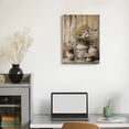 thumbnail image 5 of Rustic Farmhouse Daisy Floral Canvas Wall Art, Vintage Neutral Country Flower Botanical Print for Bathroom, Living Room & Bedroom Home Decor, 5 of 7