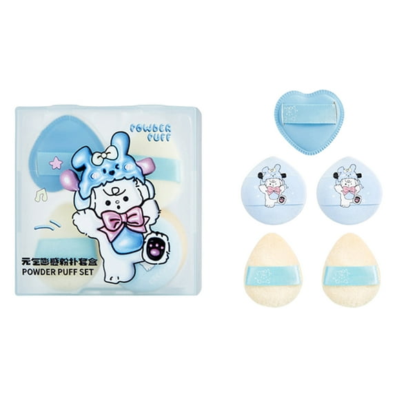 5 Pieces Professional Makeup Powder Puff for Women and Girls Sponges Face Cosmetic Accessories For Wet And Dry Use