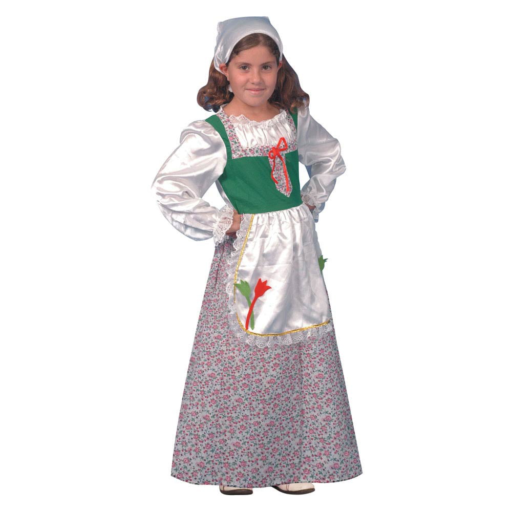 Dutch Girl Costume Set - Medium 8-10 - Walmart.com - Walmart.com