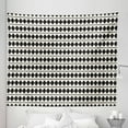 thumbnail image 1 of Chevron Tapestry, Retro Zigzag Pattern with Horizontal Stripes and Rhombus Shapes Grunge Effect, Fabric Wall Hanging Decor for Bedroom Living Room Dorm, 5 Sizes, Ivory and Black, by Ambesonne, 1 of 1