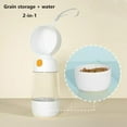 thumbnail image 3 of Dog Water Bottle with Food Container, Lightweight and Portable Pet Water Bottle - Leakproof Dog Travel Water Bottle for Pets Outdoor Walking, Travel (White Drinking + Feeding - 400ml + 185ml), 3 of 5