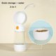 thumbnail image 3 of Dog Water Bottle with Food Container, Lightweight and Portable Pet Water Bottle - Leakproof Dog Travel Water Bottle for Pets Outdoor Walking, Travel (White Drinking + Feeding - 400ml + 185ml), 3 of 5