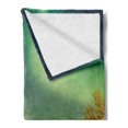 thumbnail image 2 of Aurora Borealis Soft Flannel Fleece Blanket, Highway Road Nordic Rays of Sky Surreal Sun Atmosphere Image, Cozy Plush for Indoor and Outdoor Use, 50" x 60", Blue Lime and Fern Green, by Ambesonne, 2 of 5