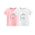 thumbnail image 2 of YYYTop Shirts for Toddler Cute Top 2 Piece Kids Girls/Boys Short Sleeve T-Shirt 1-14years Soft Cotton Basic Tshirt Solid Summer Outfits Tee Undershirt, 2 of 3