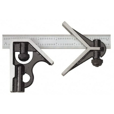 

SPI 3 Piece 6 Combination Square Set 1/100 1/32 1/50 & 1/64 (16R) Graduation Hardened Steel Blade Hardened Steel Center & Square Head