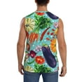 thumbnail image 4 of Pofeuu Vegetable Print Men's Muscle T-Shirt, Sleeveless, Muscle Tank, Classic Muscle Tee Top For Men Casual Sleeveless Muscle T-Shirt Trendy Clothes-3X-Large, 4 of 7
