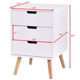 thumbnail image 4 of Costway White Side End Table Nightstand w/ 3 Drawers Mid-Century Accent Wood, 4 of 7