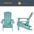 thumbnail image 2 of ACEGOSES 1 Pcs Faux Wood Adirondack Chair Weather Resistant for Patio Garden, Backyard, Porches and Indoors,Lake Blue, 2 of 5