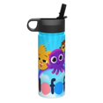 thumbnail image 2 of Bolofofos Kids Insulated Water Bottle With Straw - 18 Oz Stainless Steel Double Wall Vacuum Cup, Leakproof, Bpa Free, Suitable For Boys And Girls, 2 of 5