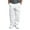 White, variant on Men's Casual Linen Pants Drawstring Cotton Trousers Lightweight Loose Yoga Beach Pants Elastic Waist Sweatpants