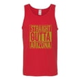thumbnail image 2 of Straight Outta Arizona ARI Fan | Fantasy Baseball Fans | Mens Sports Graphic Tank Top, Red, Small, 2 of 4