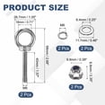 thumbnail image 2 of Uxcell Boulon de Levage en Acier Inoxydable M6 x 40mm, 2 Pcs 302, 2 of 6