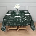 thumbnail image 3 of Math Equations Physics Icons Green Pattern Square Tablecloth,Waterproof Square Table Cover,Wipeable Spillproof Washable Table Cover for Home Kitchen Party Decor 42"X42"(107x107cm), 3 of 6