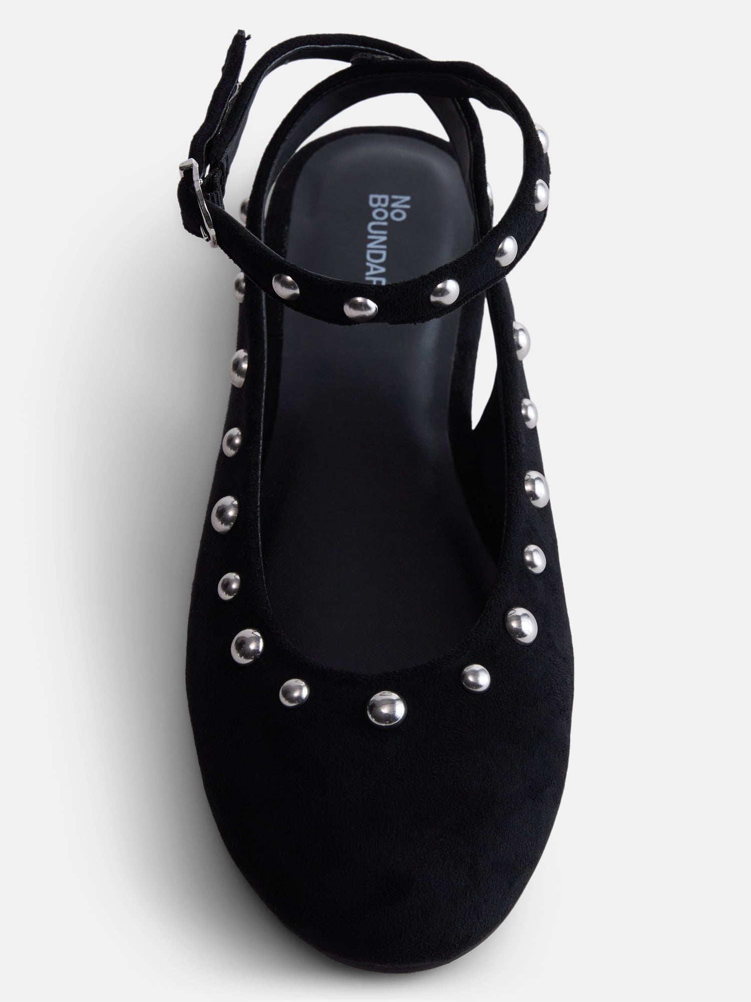 No Boundaries Women’s Faux Suede Ankle Ballet Flats
