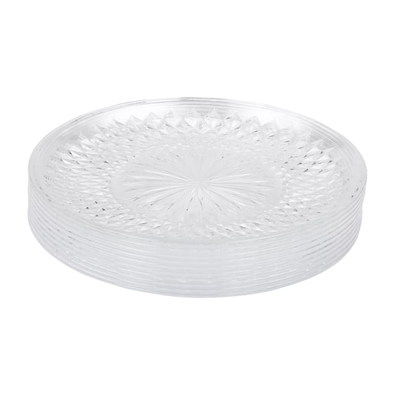 10 Pack Clear Plates 14" Clear Plastic Plates, Serving Platter Perfect for Wedding, Party, for Valentine Party Food Cake Cookie Fruits Birthday Wedding Supplies