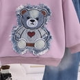 thumbnail image 4 of YEPGAR Infant Girls Suits Long Sleeve Printed Top Casual Pants Matching Outfit Autumn Cute Style Toddler Daily Sweatsuit (Light Purple, 4-5 Years), 4 of 5