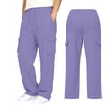 thumbnail image 2 of Nekdswn Boys Cargo Sweatpants 4‑15 Years Kids Fleece Lined Wide Leg Loose Pants Casual Elastic Drawstring Adjustable Cuff Trousers, 2 of 8
