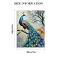 thumbnail image 2 of ONETECH Peacock Picture Canvas Wall Art Abstract Blue and Grey Animal Artwork for Modern Home Bedroom Decoration Ready To Hang, 2 of 5