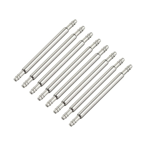 Uxcell Spring Bar Pins 19mm x 1.5mm Double Fringe Stainless Steel Watch Band Pins Replacement Watch Lug Link Pins 8Pcs