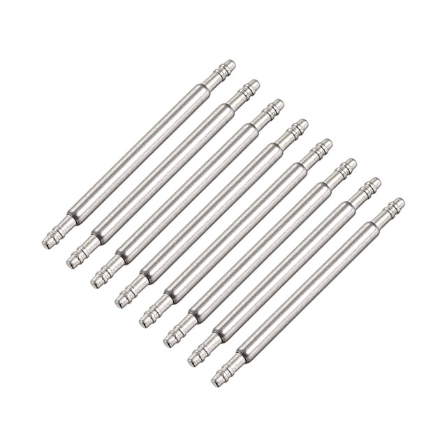 Pines de barra de resorte Uxcell 19mm x 1.5mm, pines de repuesto para banda de reloj de acero inoxidable, 8 piezas