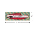 thumbnail image 5 of Northlight Chevron Burlap Beach Closed Shark Bite Surfboard Wall Sign -  8" x 23.75”, 5 of 9