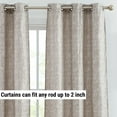 thumbnail image 2 of THD Avi Jacquard Slub Texture - Privacy Curtains with Grommet Lightweight Window Curtains Drapery Panels for Bedroom, Dining Room & Living Room, 2 Panels (37 x 84 Inch, Taupe), 2 of 7