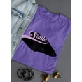 thumbnail image 3 of Smile Slogan T-Shirt Women -Image by Shutterstock, Female x-Large, 3 of 4