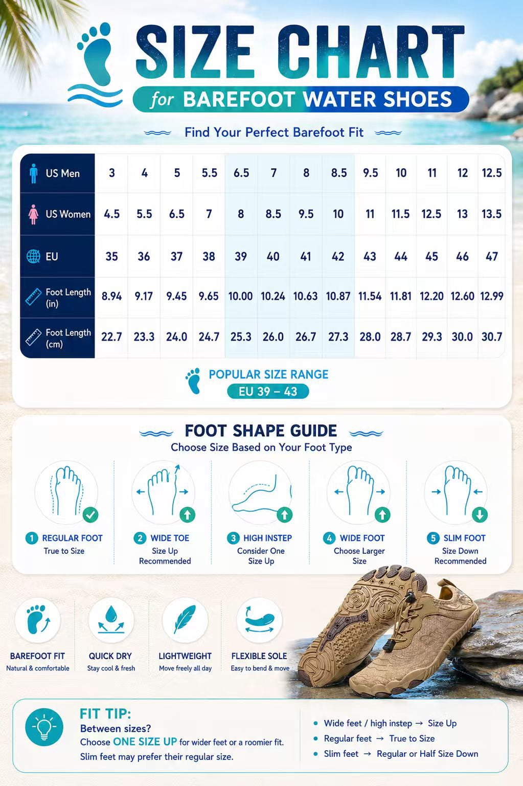 ChiVerve Hiking Barefoot Shoes for Women Men Breathable & Non-Slip Athletic Footwear Wide Toe Water Shoes,Designed for Walking,Running&Swimming