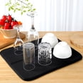 thumbnail image 6 of Dish Drying Mat,Ultra Absorbent Drying Mat for Kitchen Counter,Kitchen Counter Mat,Dishes Drainer Pads for for Dishes, Utensils, Pots and Pans, Large Size 17.71''X 15.74''(Grey), 6 of 9
