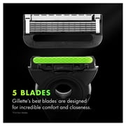 Gillette Labs with Exfoliating Bar Mens Razor - 1 Handle, 3 Blade Refills and Travel Case