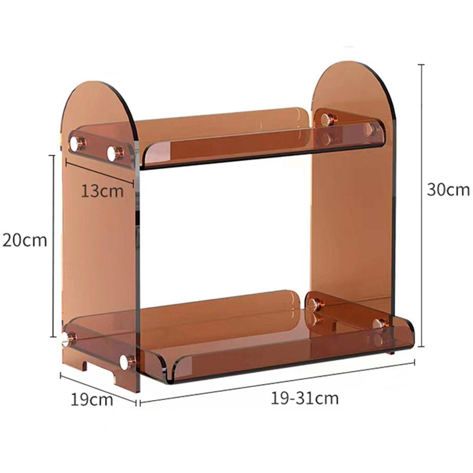 Fiocias Nordic Style Acrylic Bathroom Organizer Multifunctional Storage Vanity Organizer Brown