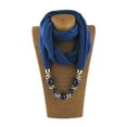 thumbnail image 1 of Guardoinrt Bague Foulard Collier Tendance Perles Inodores Résistantes à l'Usure Encre Bleue, 1 of 6