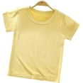 thumbnail image 1 of Baby Tshirt, Crew Neck Breathable Elastic Kids Unisex Short Sleeve Tops for Summer, 1 of 2