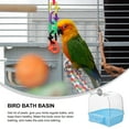 thumbnail image 2 of OULII Birds Bathing Box Plastic Sky-blue Hanging Bathing Accessories 1Pack, 2 of 8