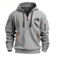 thumbnail image 4 of Sudadera informal con capucha para hombre, sudadera de manga larga con múltiples bolsillos con cremallera, estampado europeo, otoño e invierno, novedad de 2024, 4 of 5