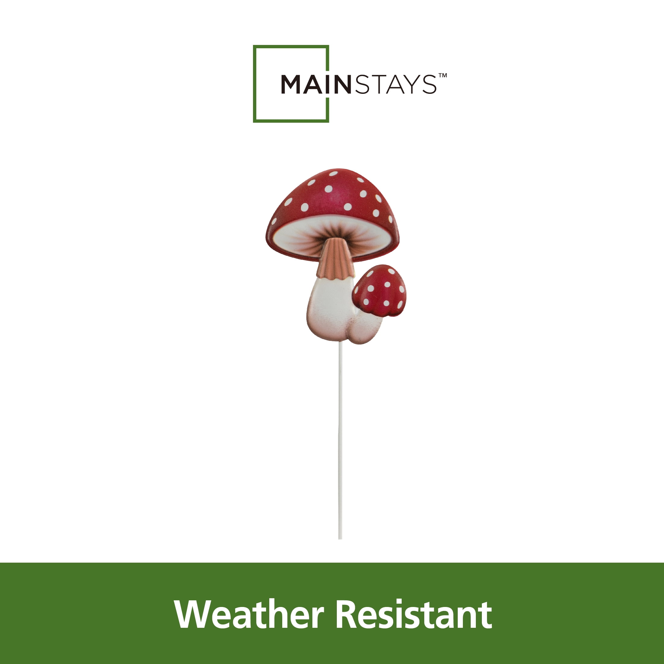 Mainstays Weather-Resistant Metal Mushroom Garden Stake